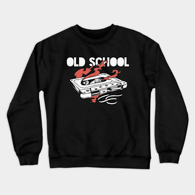 Old School Cassette Tape Vintage Graphic Crewneck Sweatshirt by SLAG_Creative